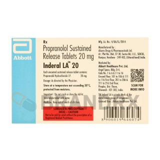 Inderal LA 20 mg Abbott Healthcare Pvt. Ltd.