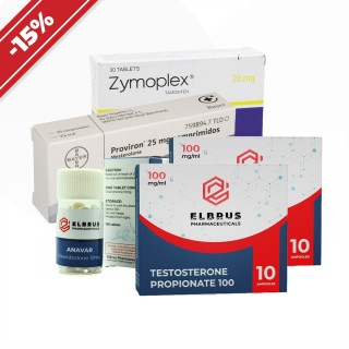 Strength course: beginner. Testosterone propionate + oxandrolone + mesterolone